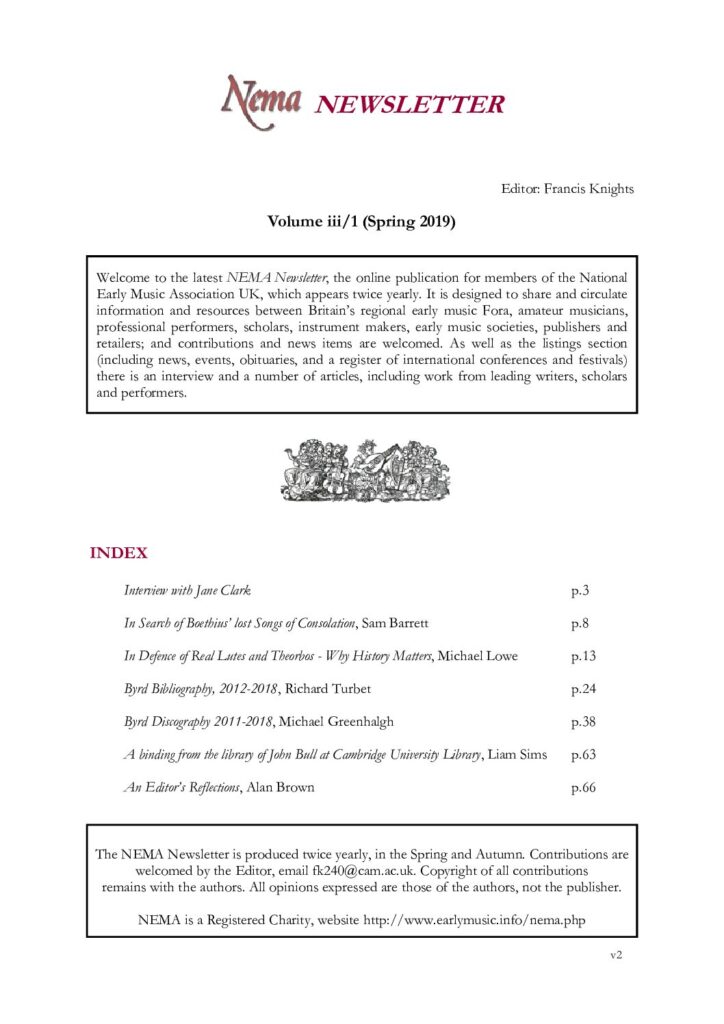 thumbnail of NEMA Newsletter iii/1 (Spring 2019)