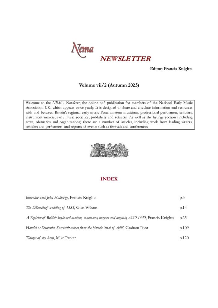 thumbnail of NEMA Newsletter vii/2 (Autumn 2023)